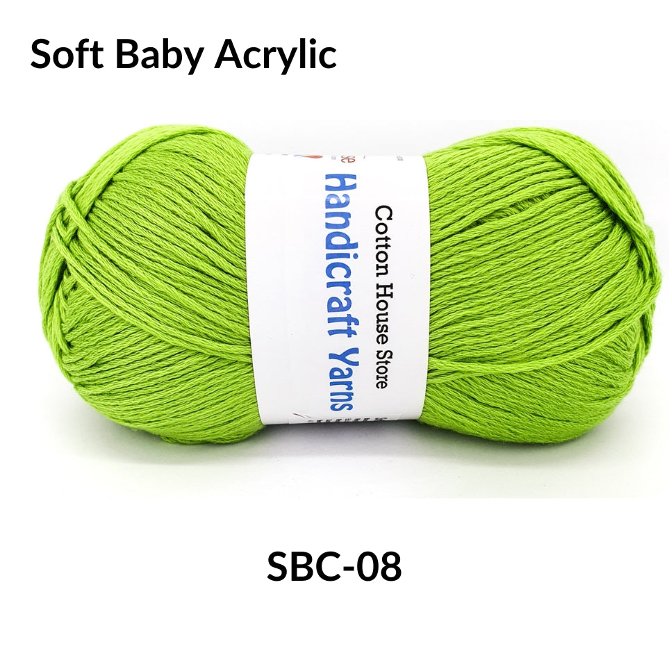 Soft Baby Acrylic 90-100g 2mm Benang Kait Yarn SBC