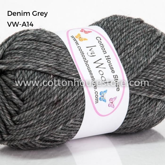 Ivy Wool 100g 3mm Benang Kait Yarn VW