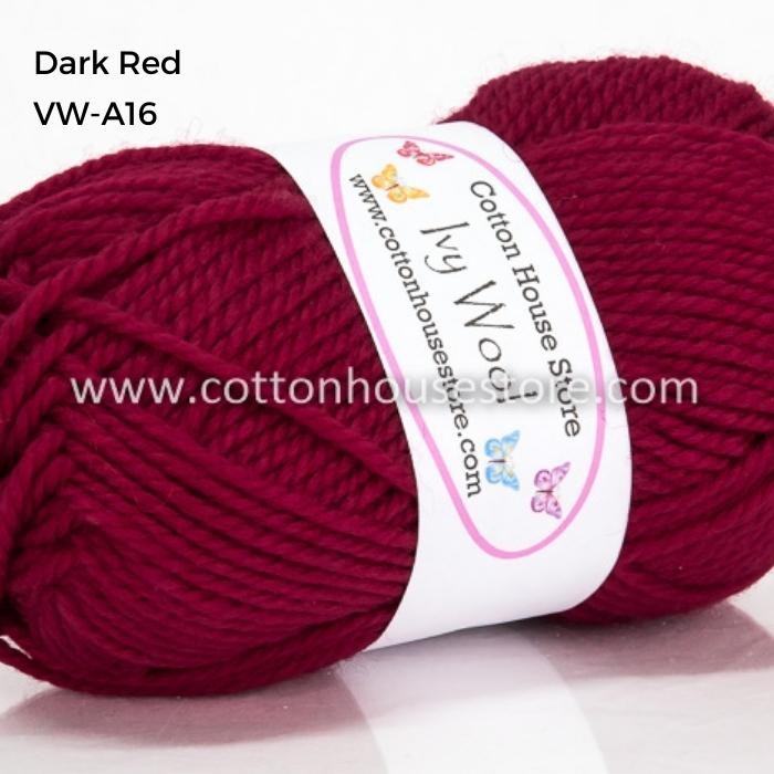 Ivy Wool 100g 3mm Benang Kait Yarn VW