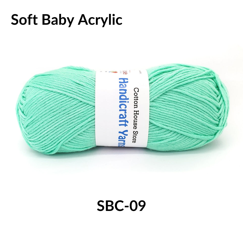 Soft Baby Acrylic 90-100g 2mm Benang Kait Yarn SBC