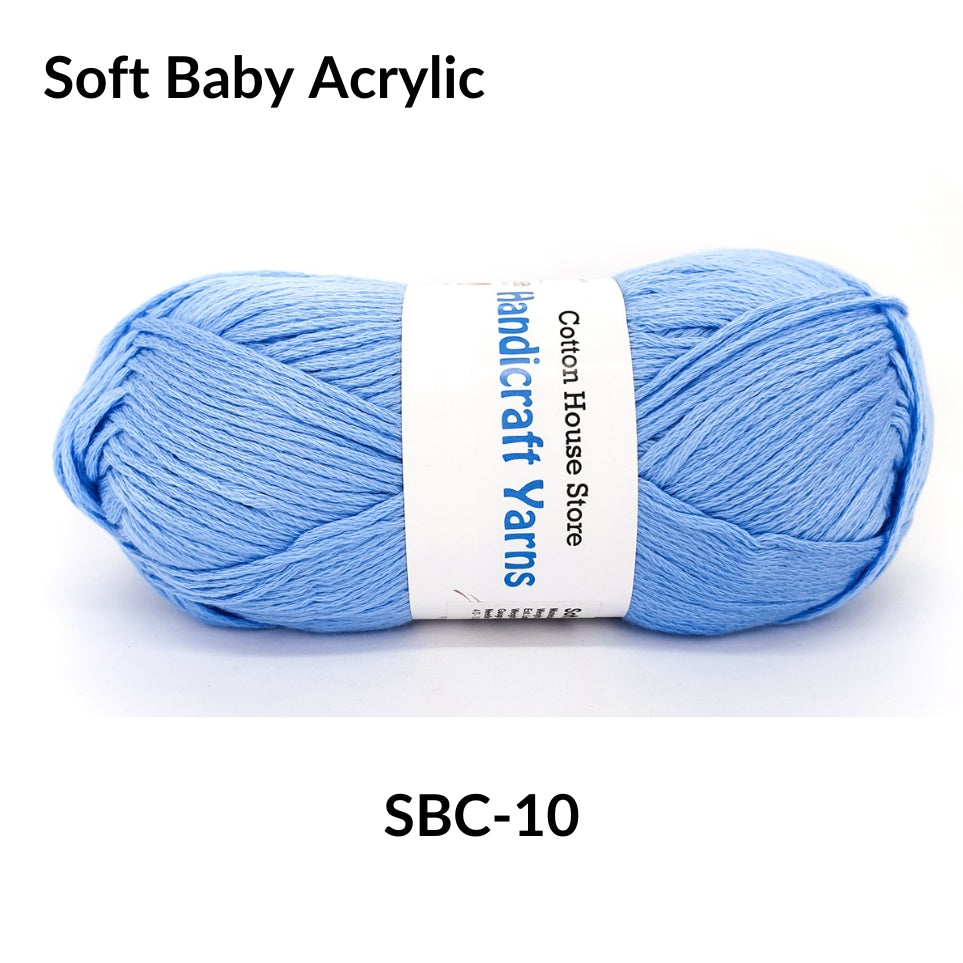 Soft Baby Acrylic 90-100g 2mm Benang Kait Yarn SBC