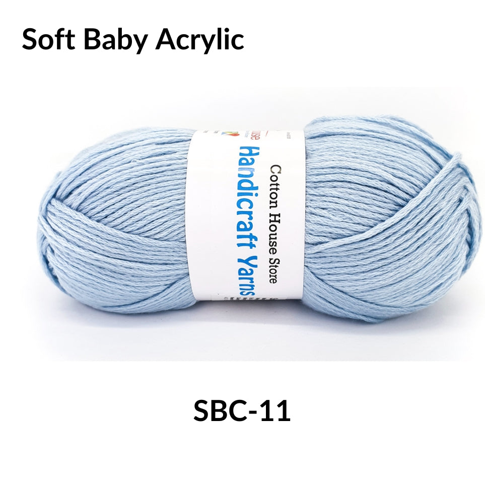 Soft Baby Acrylic 90-100g 2mm Benang Kait Yarn SBC