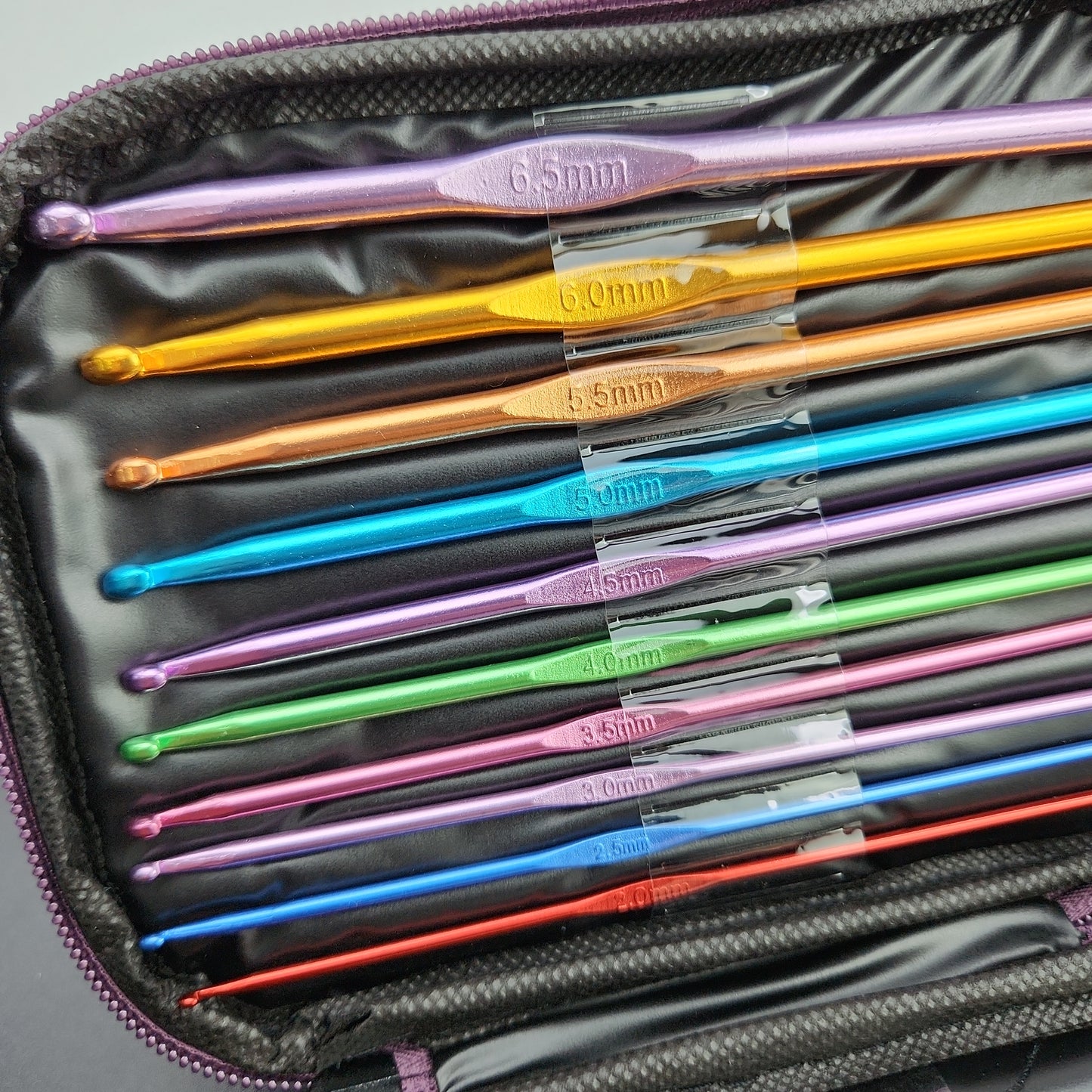 22 Sizes Crochet Hook Set 0.6-6.5mm with Case Lace Jarum Kait