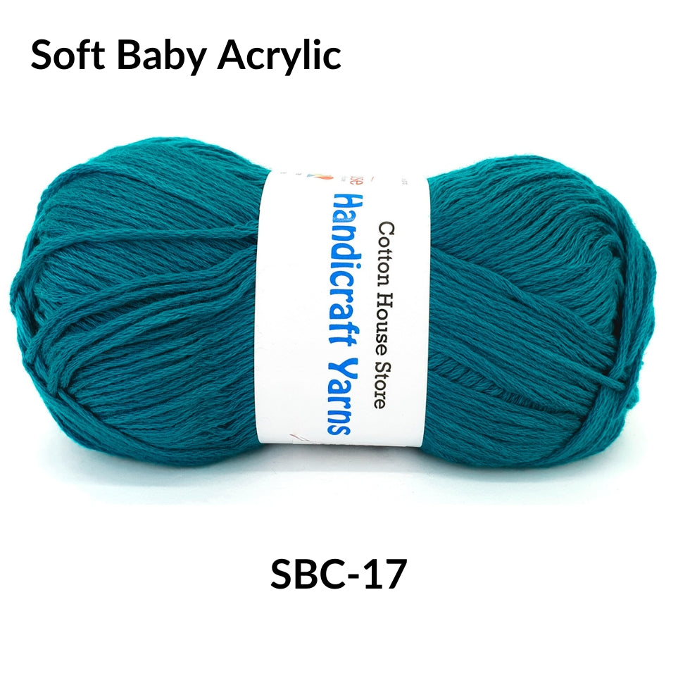 Soft Baby Acrylic 90-100g 2mm Benang Kait Yarn SBC