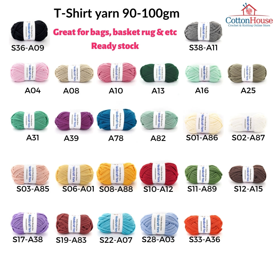 T-Shirt Yarn Polyester 90-100g Total Width 19mm Benang Kait Yarn Page02 TSP
