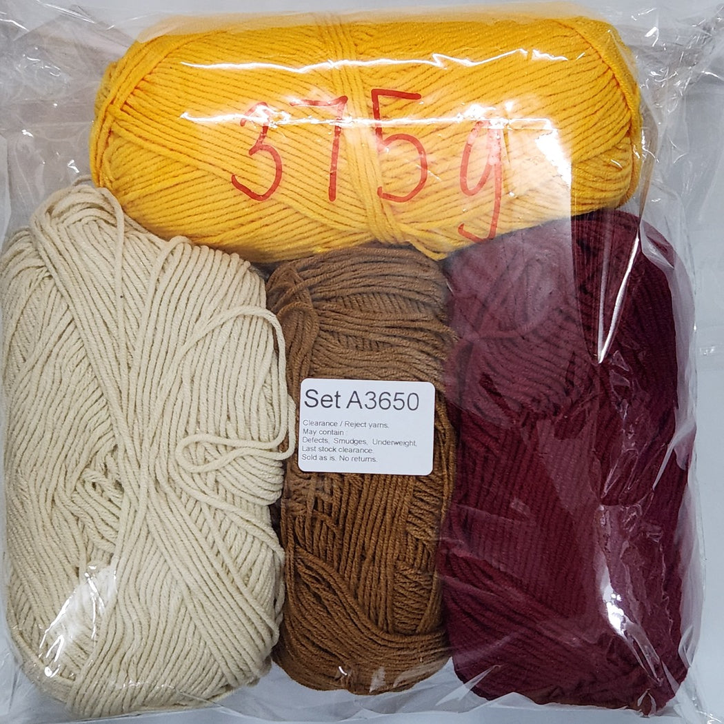 Soft Dream Cotton SDC Clearance / Reject yarns (4 balls per pack) Benang Kait