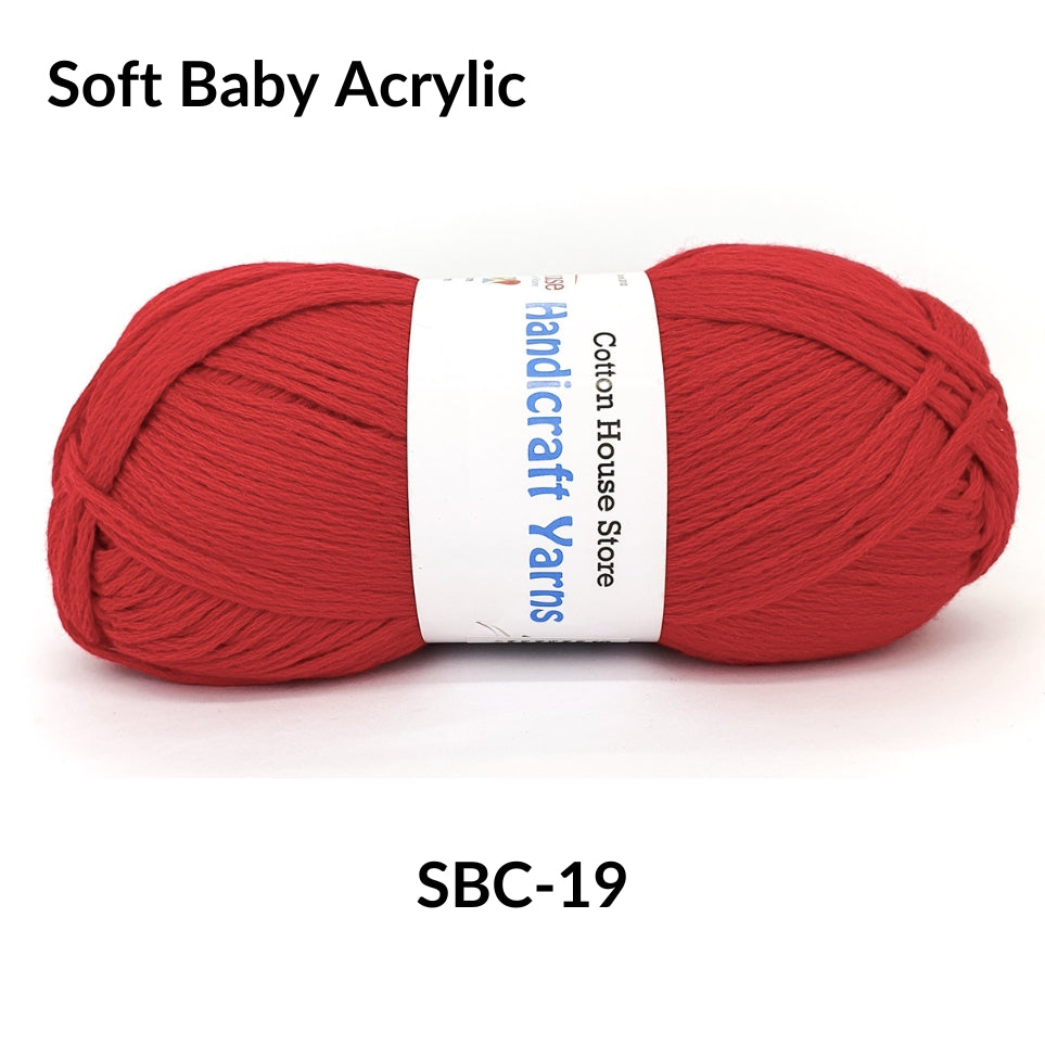 Soft Baby Acrylic 90-100g 2mm Benang Kait Yarn SBC