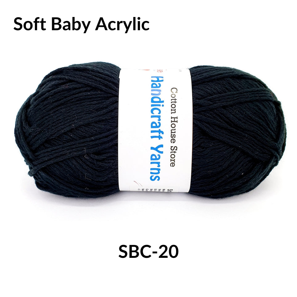 Soft Baby Acrylic 90-100g 2mm Benang Kait Yarn SBC