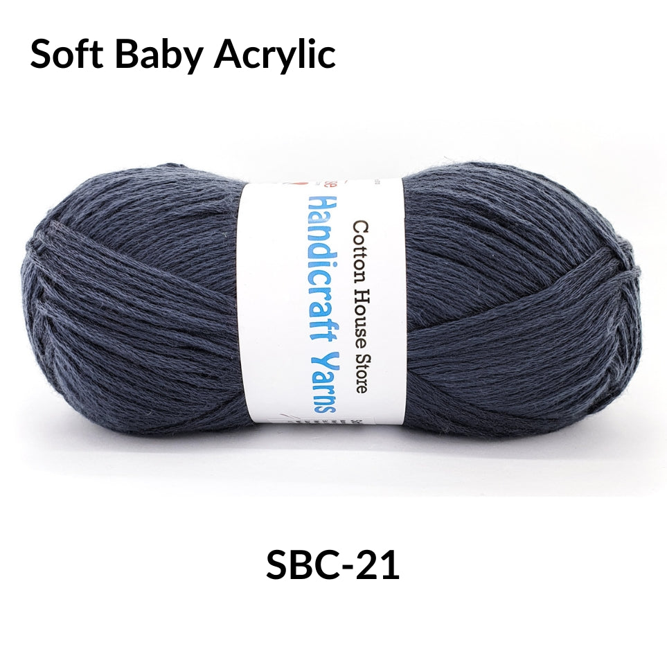 Soft Baby Acrylic 90-100g 2mm Benang Kait Yarn SBC