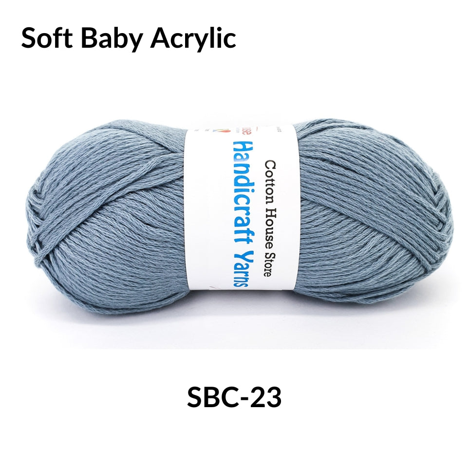 Soft Baby Acrylic 90-100g 2mm Benang Kait Yarn SBC