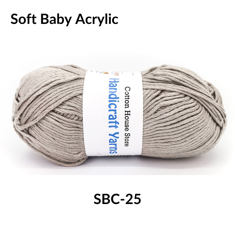 Soft Baby Acrylic 90-100g 2mm Benang Kait Yarn SBC