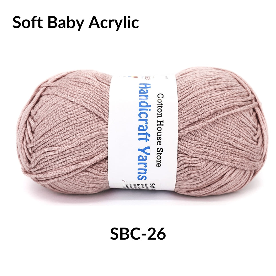 Soft Baby Acrylic 90-100g 2mm Benang Kait Yarn SBC