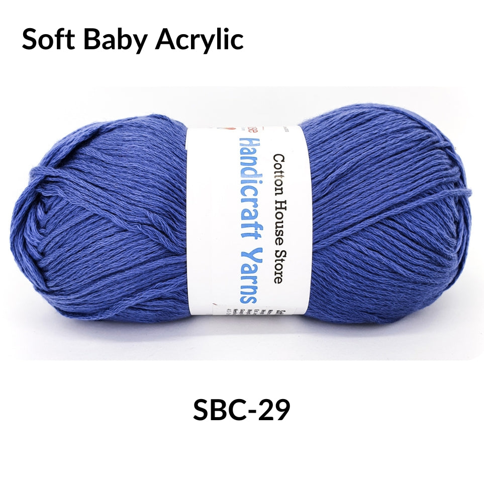 Soft Baby Acrylic 90-100g 2mm Benang Kait Yarn SBC