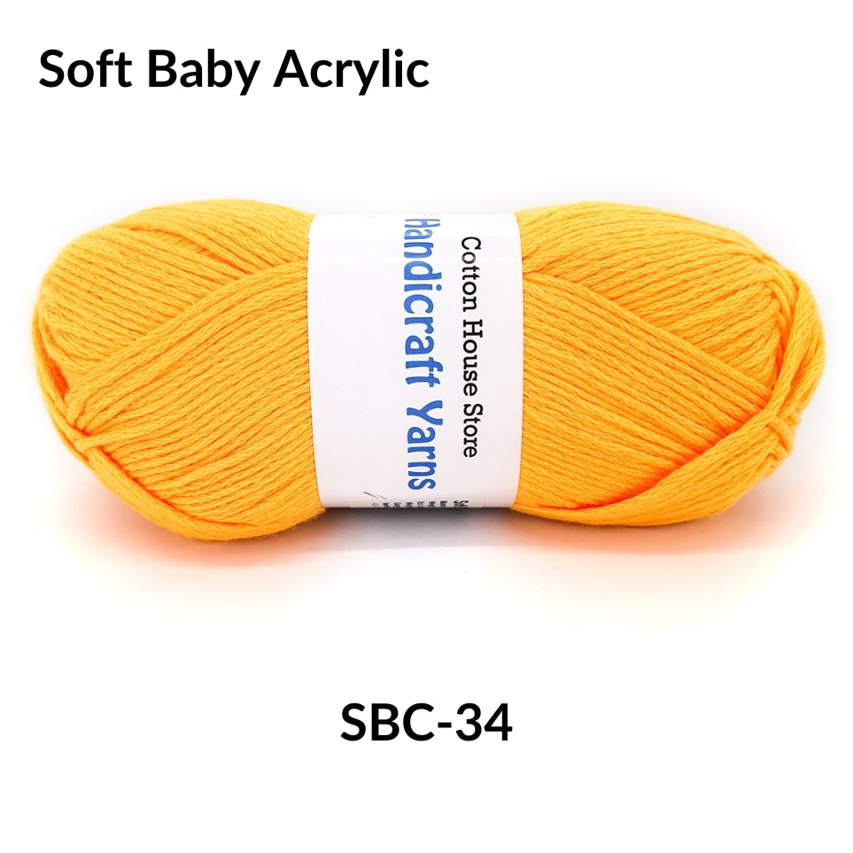 Soft Baby Acrylic 90-100g 2mm Benang Kait Yarn SBC