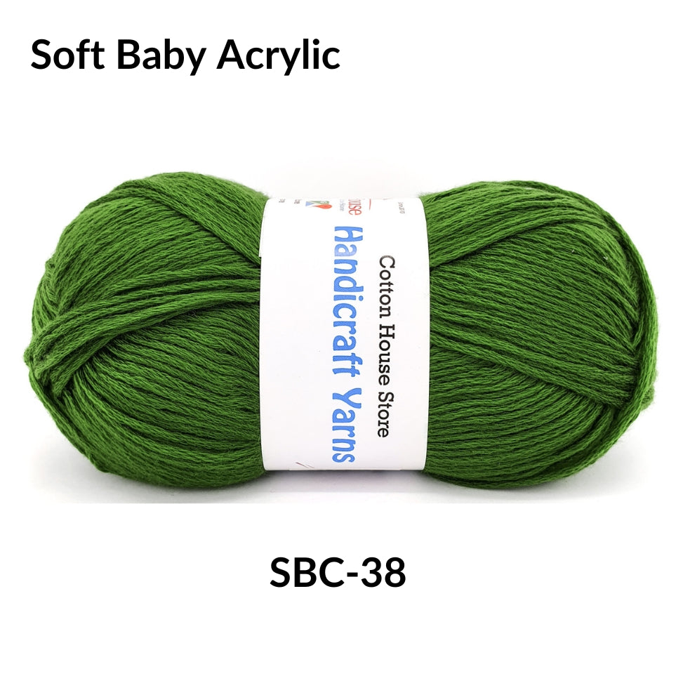 Soft Baby Acrylic 90-100g 2mm Benang Kait Yarn SBC