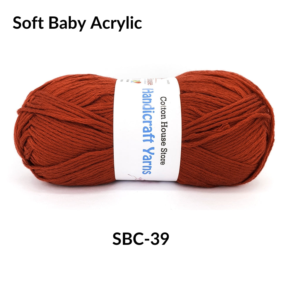 Soft Baby Acrylic 90-100g 2mm Benang Kait Yarn SBC