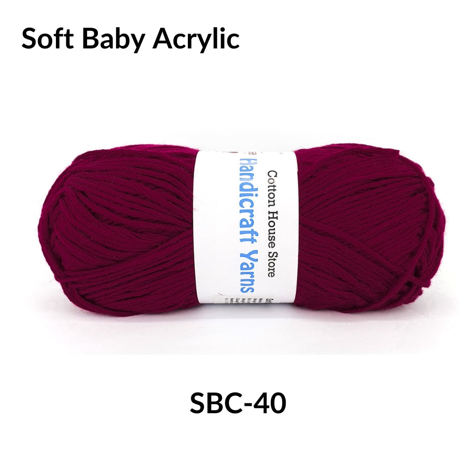 Soft Baby Acrylic 90-100g 2mm Benang Kait Yarn SBC