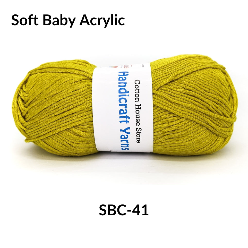 Soft Baby Acrylic 90-100g 2mm Benang Kait Yarn SBC