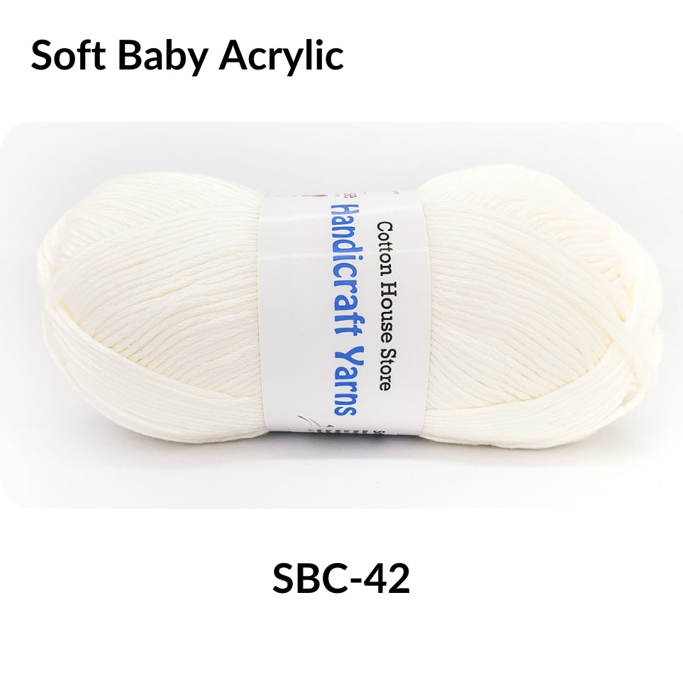 Soft Baby Acrylic 90-100g 2mm Benang Kait Yarn SBC