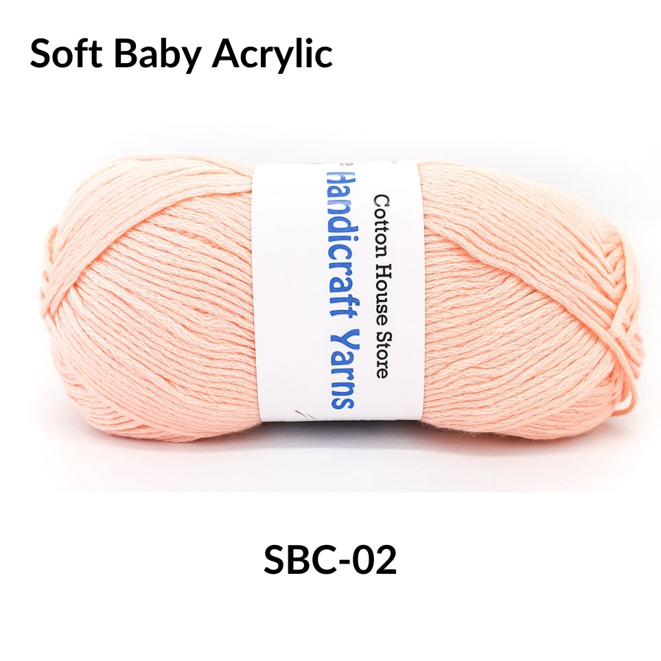 Soft Baby Acrylic 90-100g 2mm Benang Kait Yarn SBC