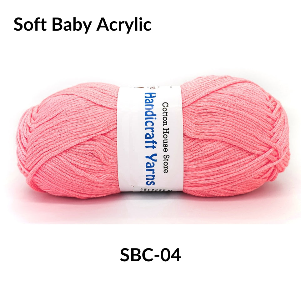 Soft Baby Acrylic 90-100g 2mm Benang Kait Yarn SBC