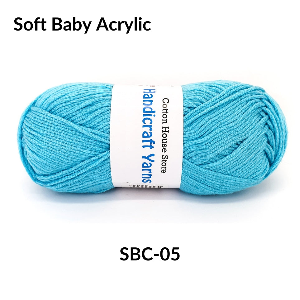 Soft Baby Acrylic 90-100g 2mm Benang Kait Yarn SBC