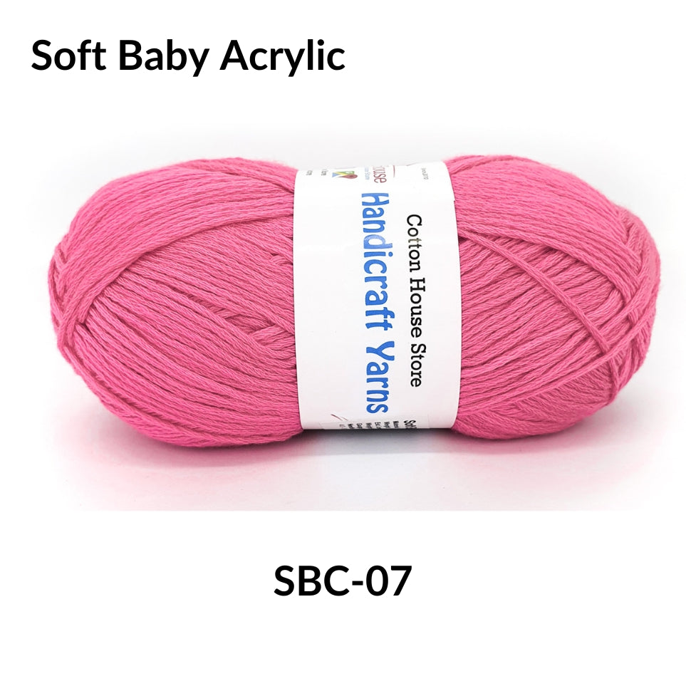 Soft Baby Acrylic 90-100g 2mm Benang Kait Yarn SBC