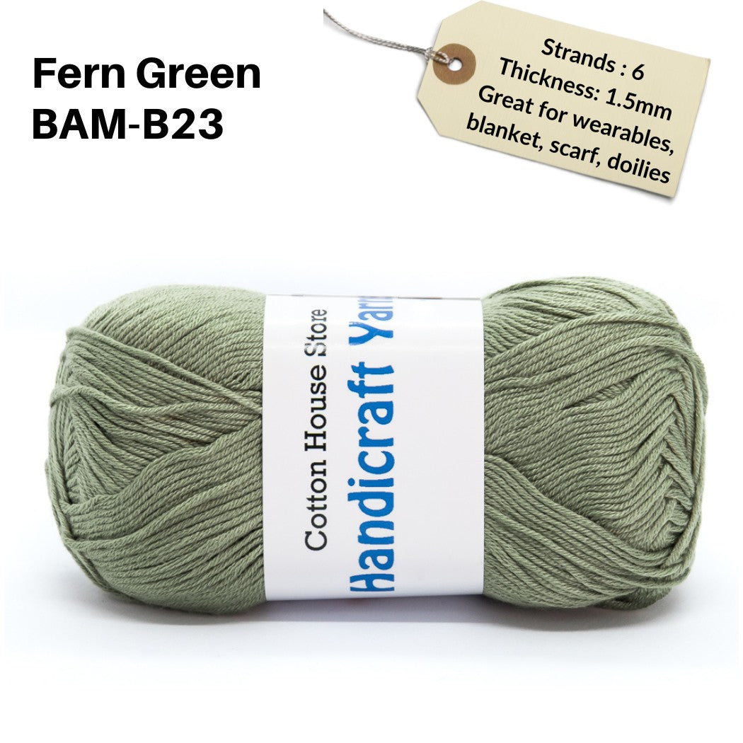 Bamboo 50g 40-50g 6 Strands 1.5mm Halus Nipis Benang Kait Yarn BAM