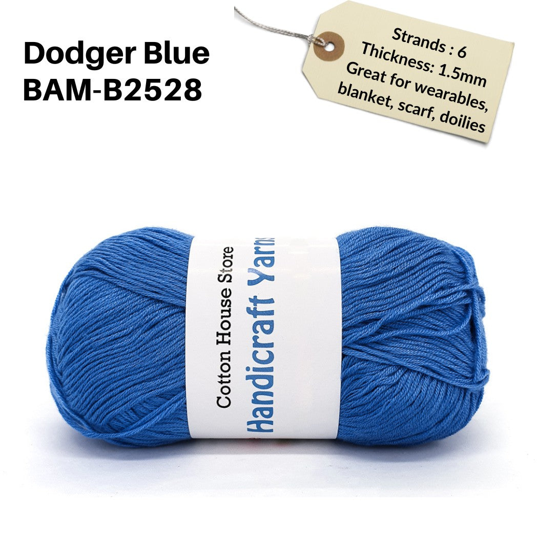 Bamboo 50g 40-50g 6 Strands 1.5mm Halus Nipis Benang Kait Yarn BAM
