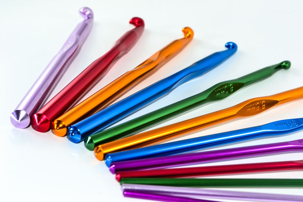 12 Pieces (2.0-8.0mm) Aluminium Crochet Hook Set Jarum Kait