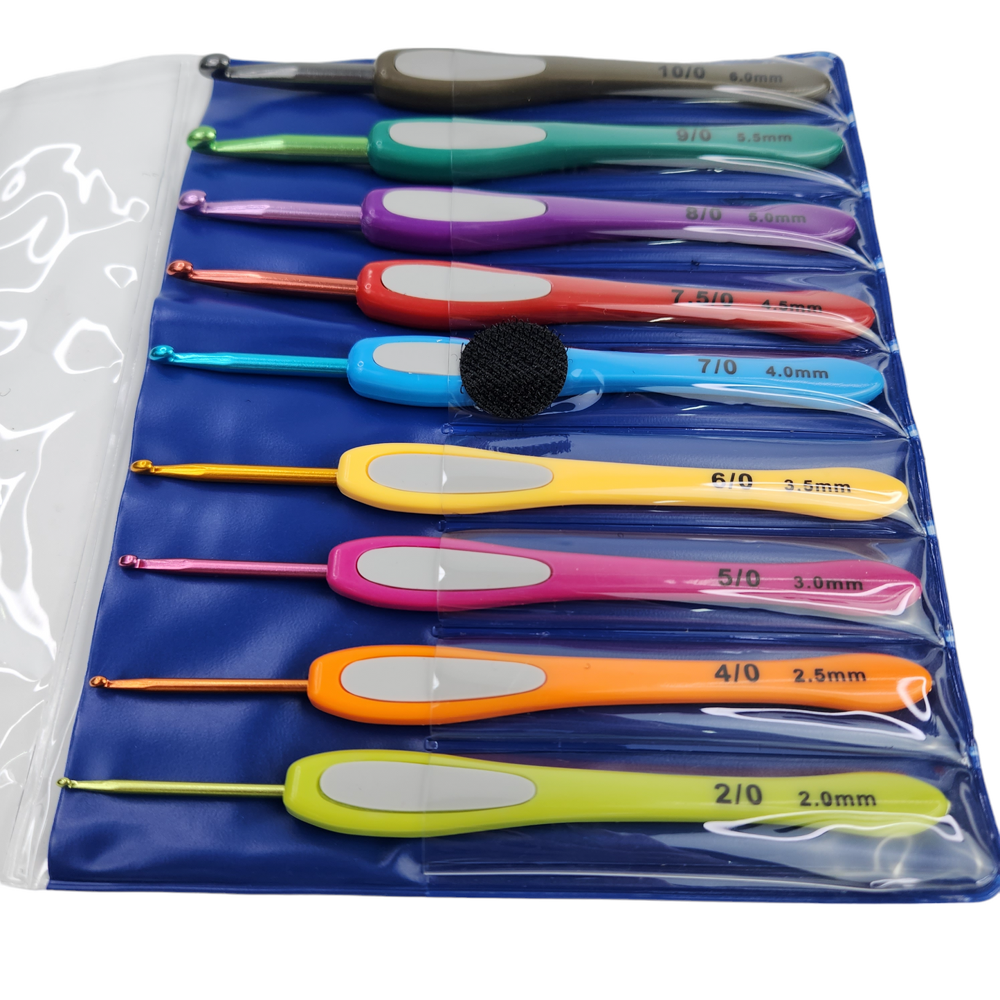 9 pcs Colorful Crochet Hook Set with Handle2.0-6.0mm Set (Clear Case) Jarum Kait