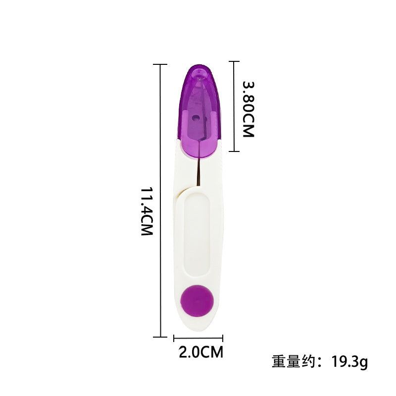 Mini Craft Arts Cutter Scissors For Cross Stitch Sewing DIY Safety Cover Colorful Gunting Snip