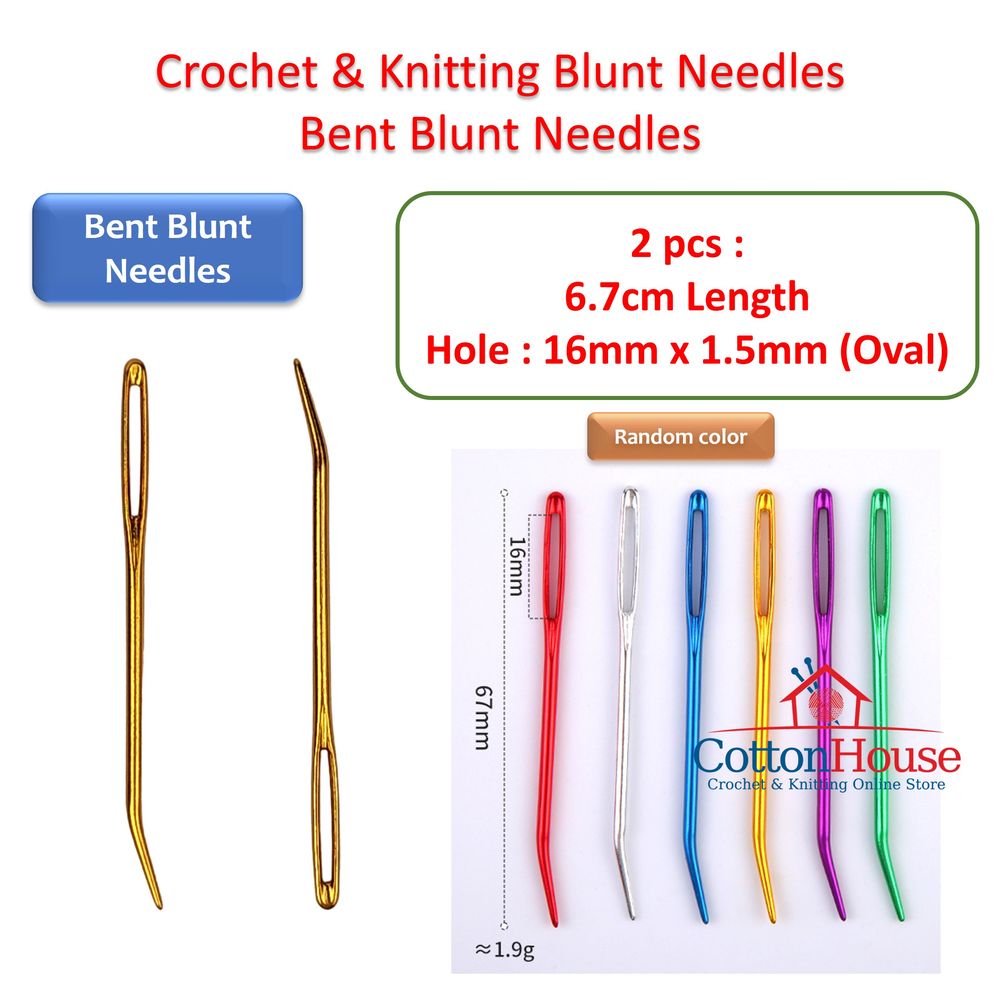 Blunt Needles Stainless Steel 9pcs Plastic Multicolor 6pcs Small Large Crochet Knitting