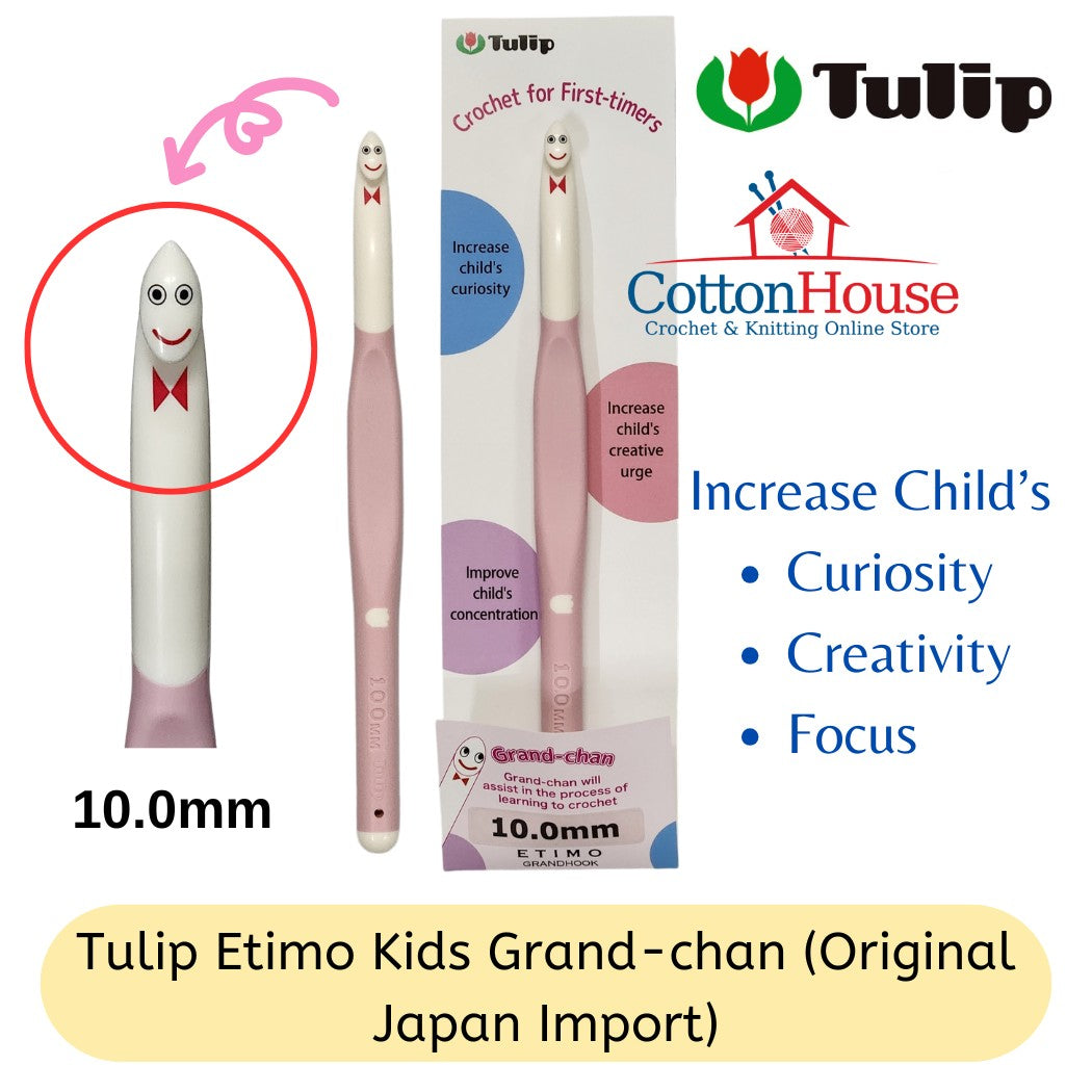 Tulip Etimo Grand-Chan Crochet Hook 8.0mm 10.0mm Single Size Original Japan Jarum Kait