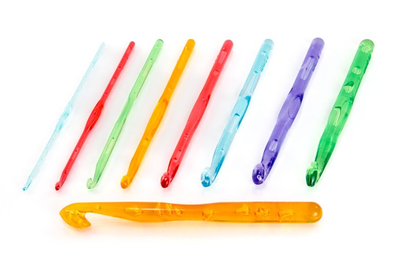 9 Size Plastic Acrylic Crochet Hook Set 3.0mm-12.0mm CK-206 Jarum Kait