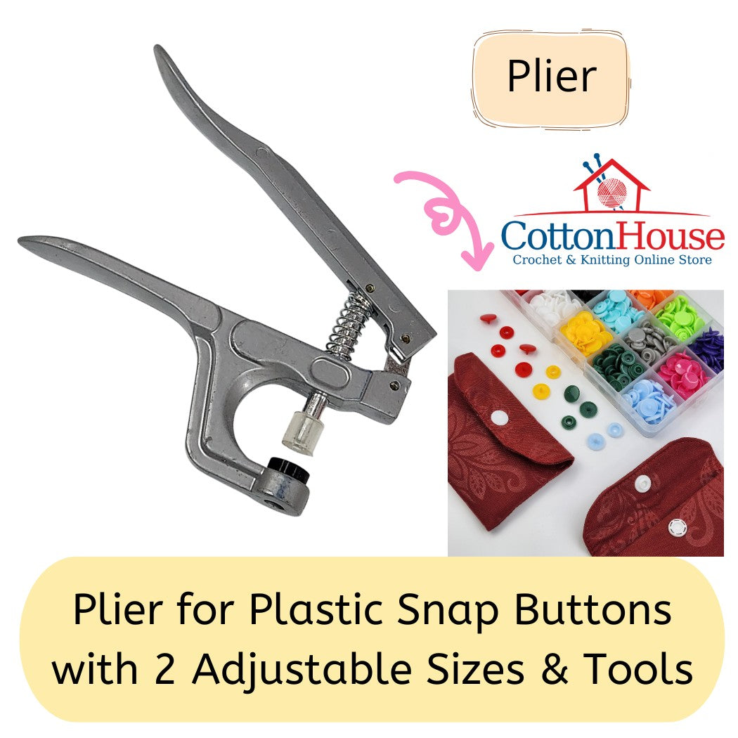 T5 12.5mm Snap Button Plastic And Plier Butang Ketip Plastik Set 150