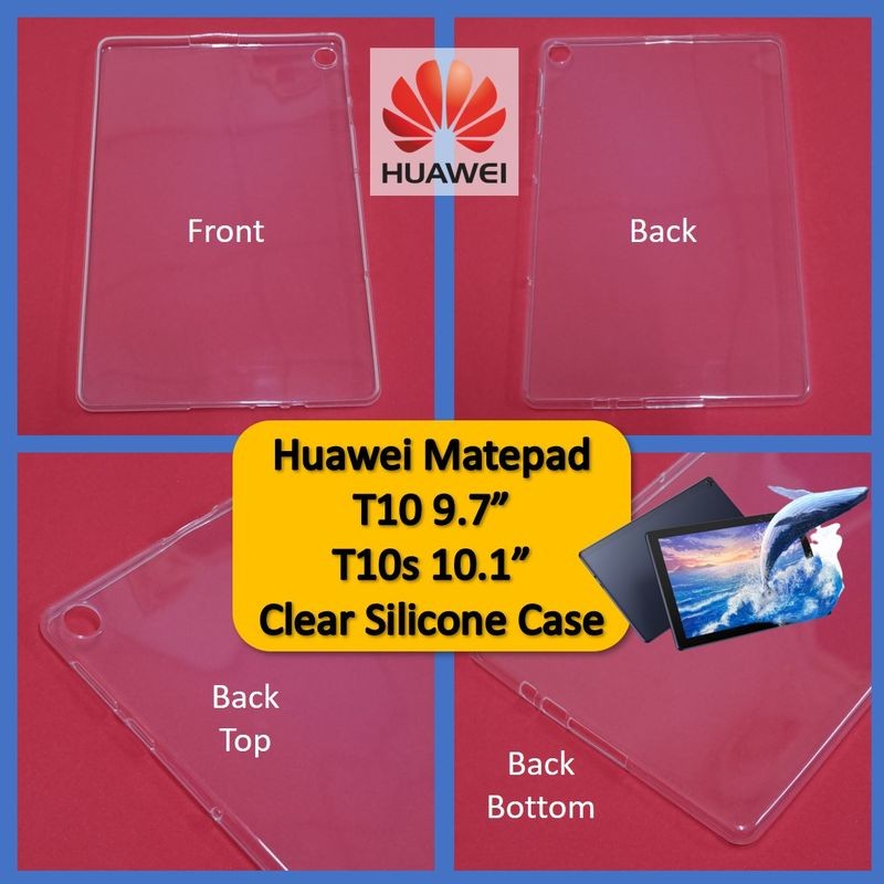 Huawei MatePad T10 9.7 T10s 10.1 2020 Clear Silicone Case Casing Cover  Tablet TPU