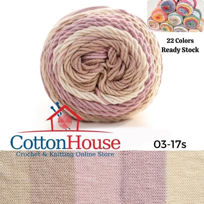 Rainbow Cotton Cake 100g 2mm 5ply Benang Kait Yarn Page1 CCK A01