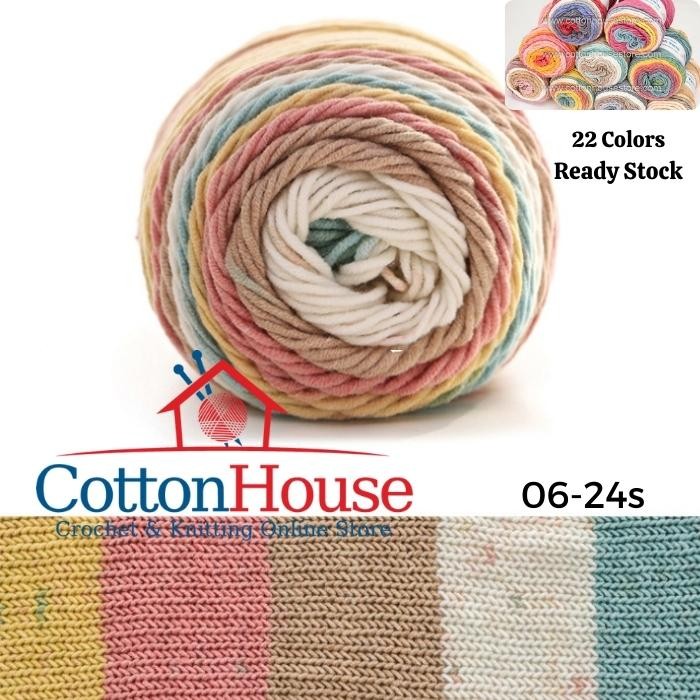 Rainbow Cotton Cake 100g 2mm 5ply Benang Kait Yarn Page1 CCK A01