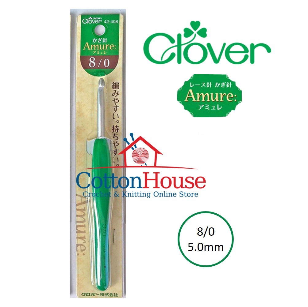Clover Amure 2.0mm to 15.0mm Crochet Hook Single Size Original Japan