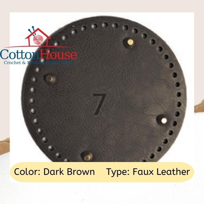 Bag Base PU Leather 15cmx15cm Circle Round Bulat Imitation Leather DIY Tapak Beg Craft Making