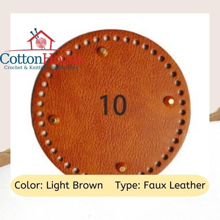 Bag Base PU Leather 15cmx15cm Circle Round Bulat Imitation Leather DIY Tapak Beg Craft Making