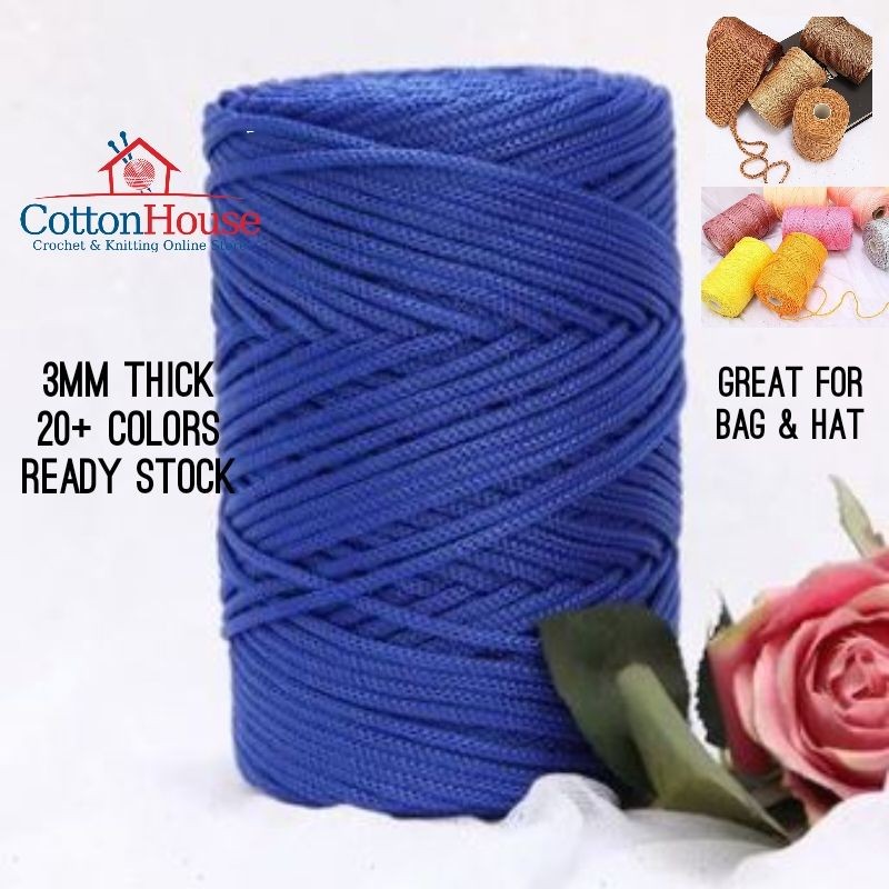 Thick Nylon 3mm Benang Tali Tebal PP 200-230gm Gulung Rolled Kait Page01 TNY