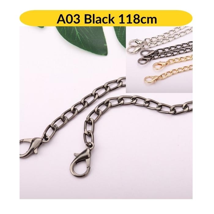 Purse Chain Handle Metal Gold Silver Black Tone DIY Bag Making Beg