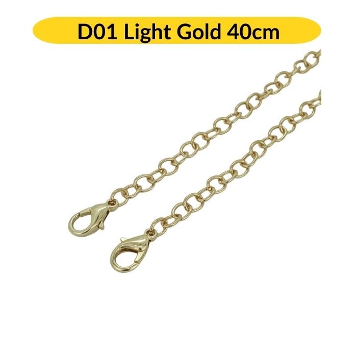 Purse Chain Handle Metal Gold Silver Black Tone DIY Bag Making Beg