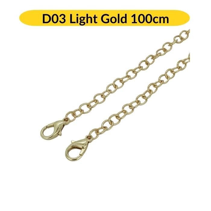 Purse Chain Handle Metal Gold Silver Black Tone DIY Bag Making Beg