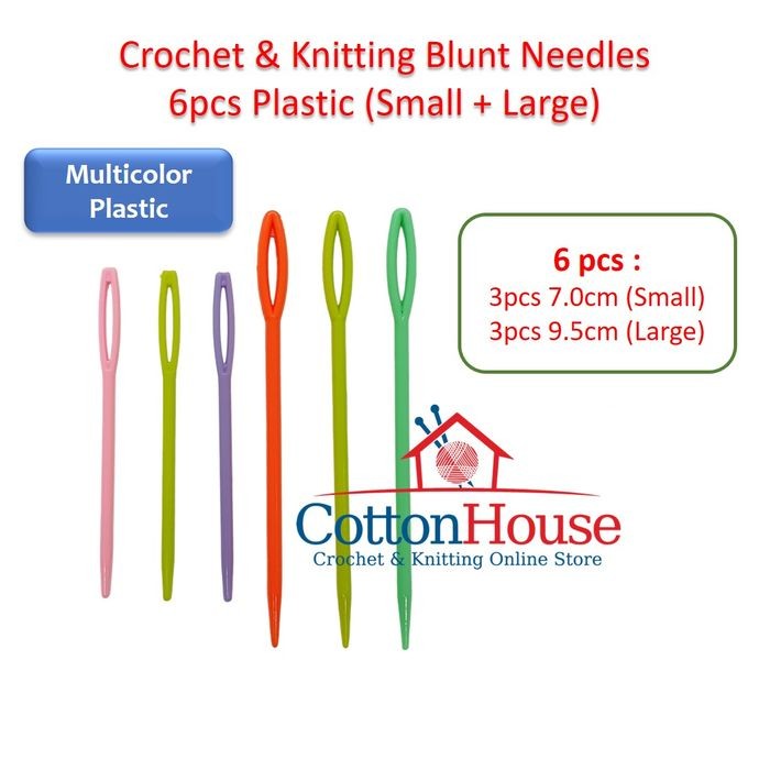 Blunt Needles Stainless Steel 9pcs Plastic Multicolor 6pcs Small Large Crochet Knitting