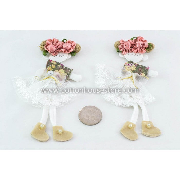 Girl Cream Shoes (2pcs)