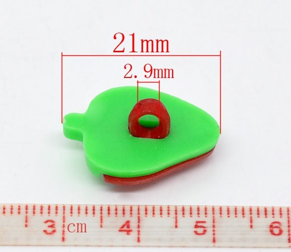 Red Strawberry Shank Buttons 10pcs BUT-003 Butang (Clearance)