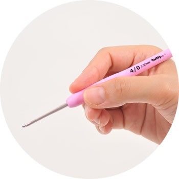 Tulip Etimo Crochet Hook Set 2.0mm-6.0mm Grey (Royal Silver Scissors) 8 pcs Original Japan